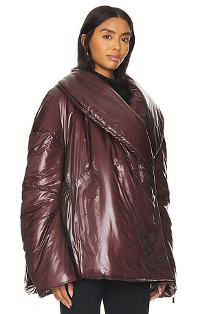 Helmut Lang Apex Cocoon Jacket in Burgundy