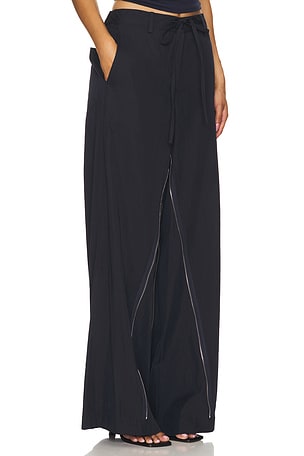 Helmut Lang Gusset Wide Leg Pant in Navy