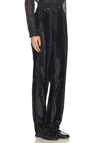 Helmut Lang Pony High Rise Straight in Black