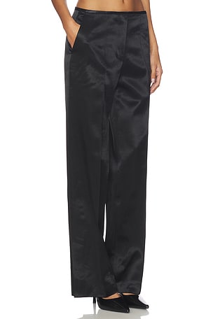 Helmut Lang Minimal Satin Pant in Black