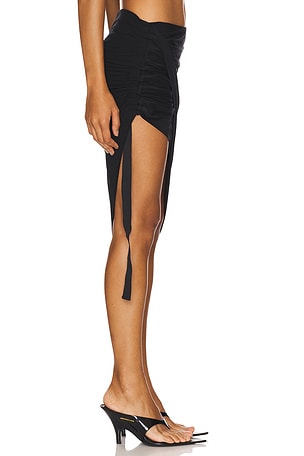 Helmut Lang Asymmetrical Wind Skirt in Black