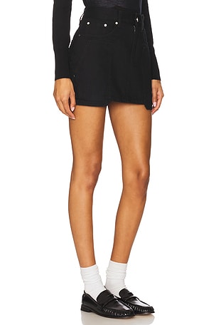Helmut Lang Carpenter Mini Skirt in Black. Size 28. Also