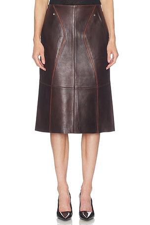 Leather Saddle Skirt Helmut Lang