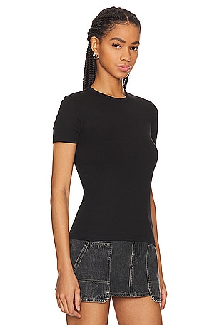 Helmut Lang Rib Tee in Black