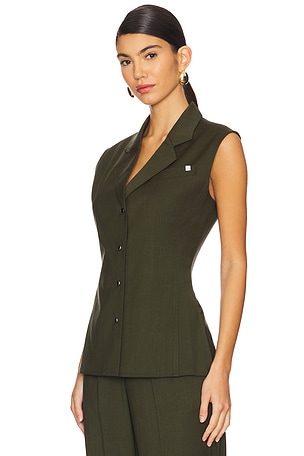 Helmut Lang Modest Top in Olive