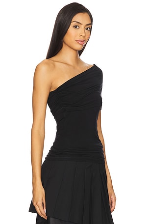 Helmut Lang Asymmetric Protect Top in Black