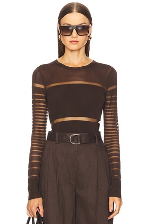 Spaced Sheer Top Helmut Lang