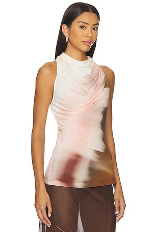 Helmut Lang Sleeveless Wind Top in Blush. Size XS. Also