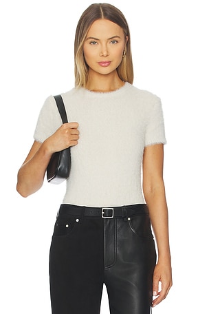 Crop Eyelash Tee Helmut Lang