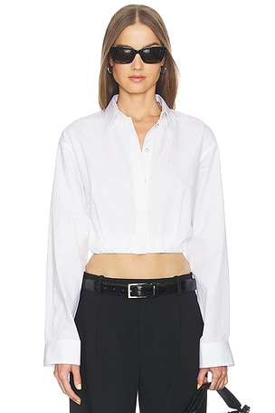 Cropped Gather Shirt Helmut Lang