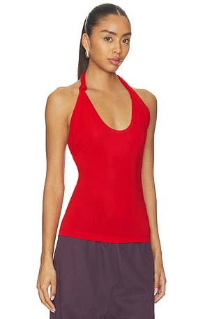 Helmut Lang Twist Dancer Top in Red