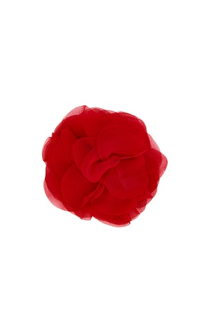 Red Silk Flower Pin Helsa