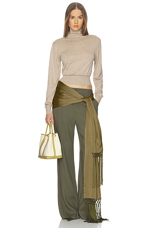 Satin Scarf Tie With Tassels Helsa