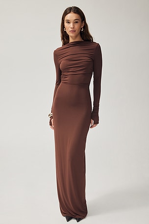 Jersey Backless Maxi Dress Helsa