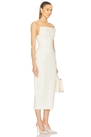 Helsa The S Curve Dress With Bow in Cream