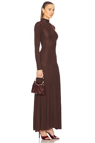 Helsa Zia Maxi Knit Dress in Brown