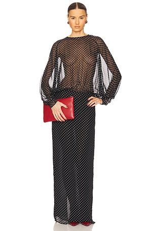 The Sabrina Dress in Printed Silk Chiffon Helsa