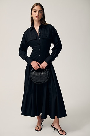 Godet Shirt Dress Helsa