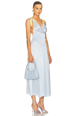 Helsa The Silk Celeste Dress in Baby Blue