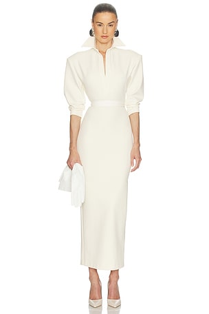 The Margaux Polo Dress in Thick Crepe Helsa