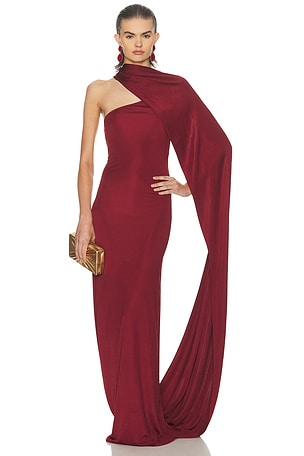 The Muse Cape Jersey Dress Helsa