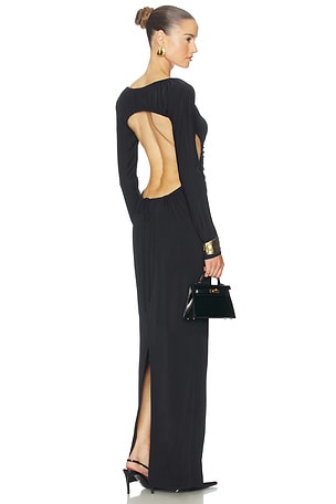 The Ruched Open Back Jersey Dress Helsa