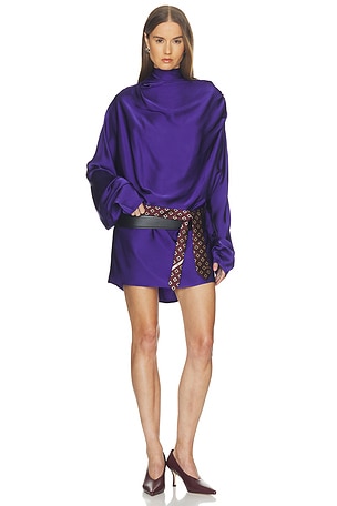 Satin Shirt Dress Helsa