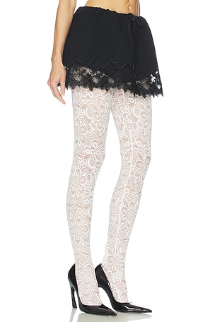 Helsa The Scrunchie Skort in Very Heavy Crepe in Black. Size XXS. Also