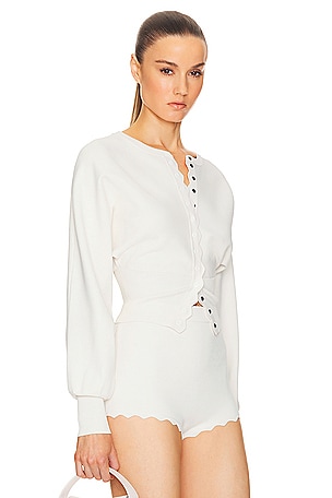 Helsa Elvira Cardigan in Cream. Size XS. Also