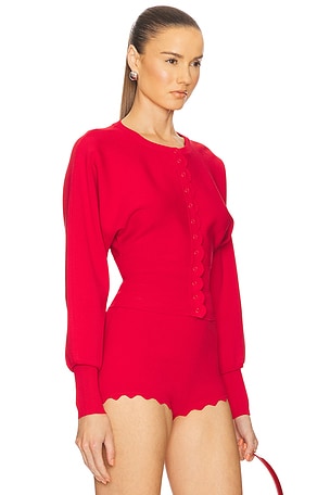 Helsa Elvira Cardigan in Red