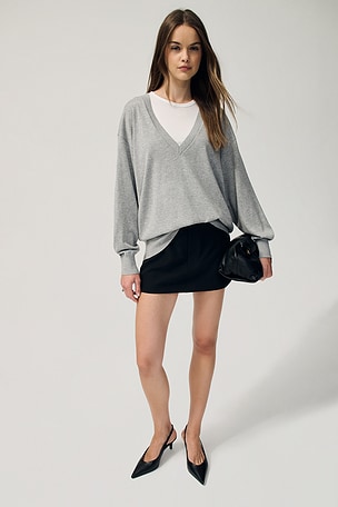 Quintana Oversized V Neck Sweater Helsa