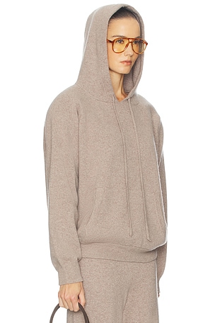 Helsa Saylor Cashmere Knit Hoodie in Taupe. Size XS. Also