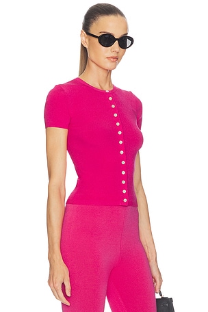 Helsa Beckette Knit Cardi in Fuchsia