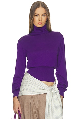 Thelka Shoulder Pad Knit Mockneck Helsa