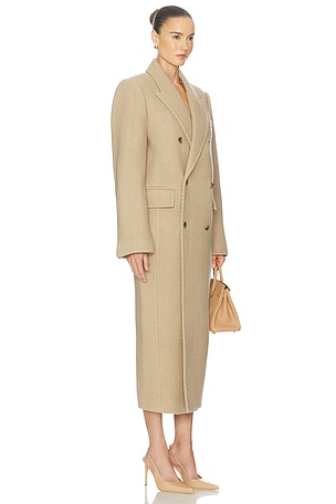 Helsa Boyfriend Coat in Tan