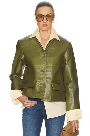 Puffy Leather Jacket Helsa