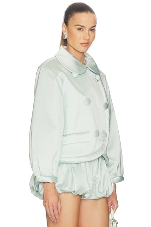Helsa Sateen Puff Jacket in Baby Blue