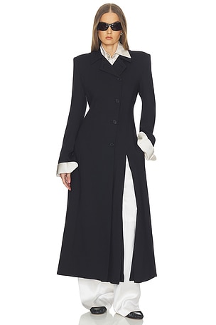Wool Blend Asymmetrical Suiting Jacket With Slits Helsa