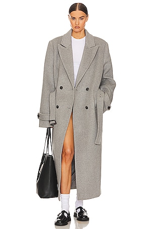 Bold Shoulder Long Coat Helsa