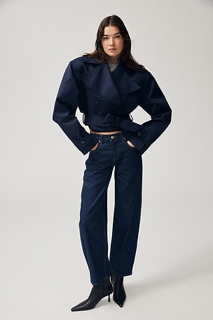 Oversized Cropped Trench