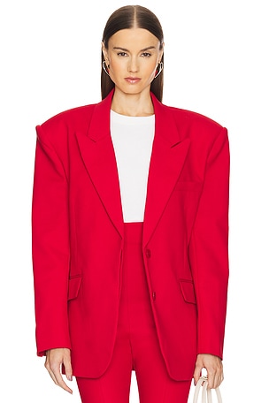 Helsa The Belted Blazer in Red