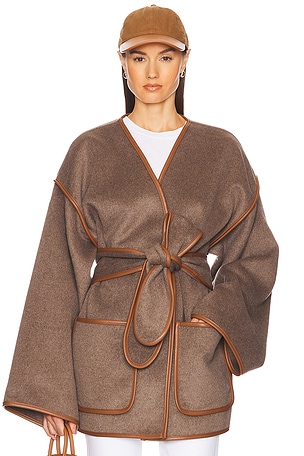 Wool Blend Blanket Coat Helsa