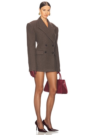 Helsa Italian Wool Blend Blazer in Brown