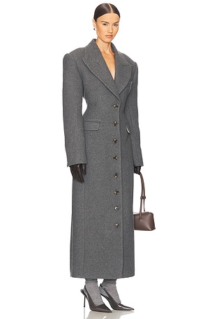 Helsa Italian Wool Blend Topcoat in Charcoal