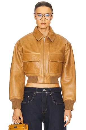 The Leather Bomber Jacket Helsa