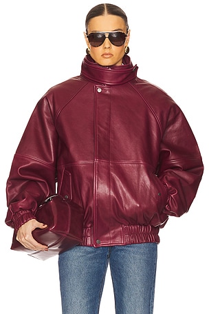 The Oversized Leather Bomber Helsa