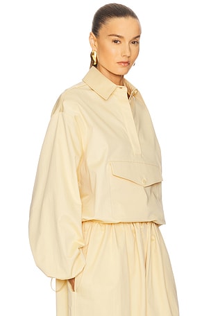Helsa Cotton Twill Anorak in Yellow