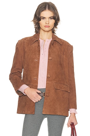 The Schoolhouse Jacket in Suede Helsa