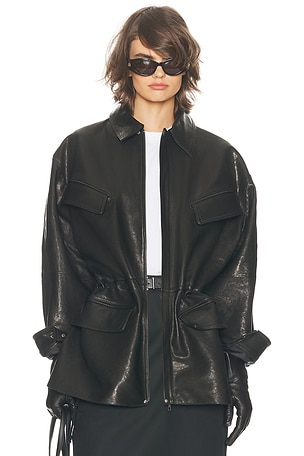 The Peplum Leather Moto Jacket Helsa