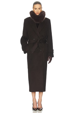 Bold Shoulder Long Coat Helsa